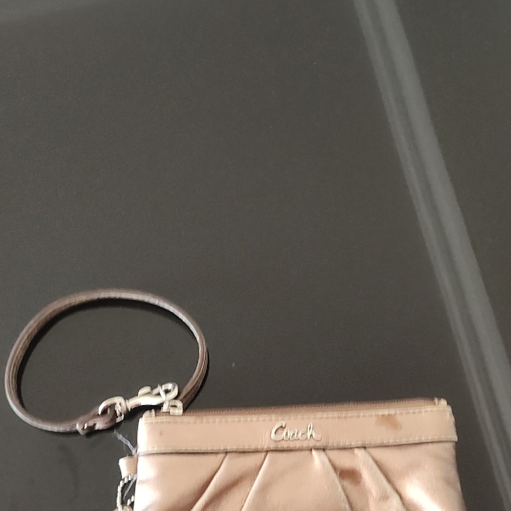 Coach Bronze Wristlet Clutch